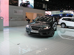 new Saab 9-5 launch in frankfurt by south west saab